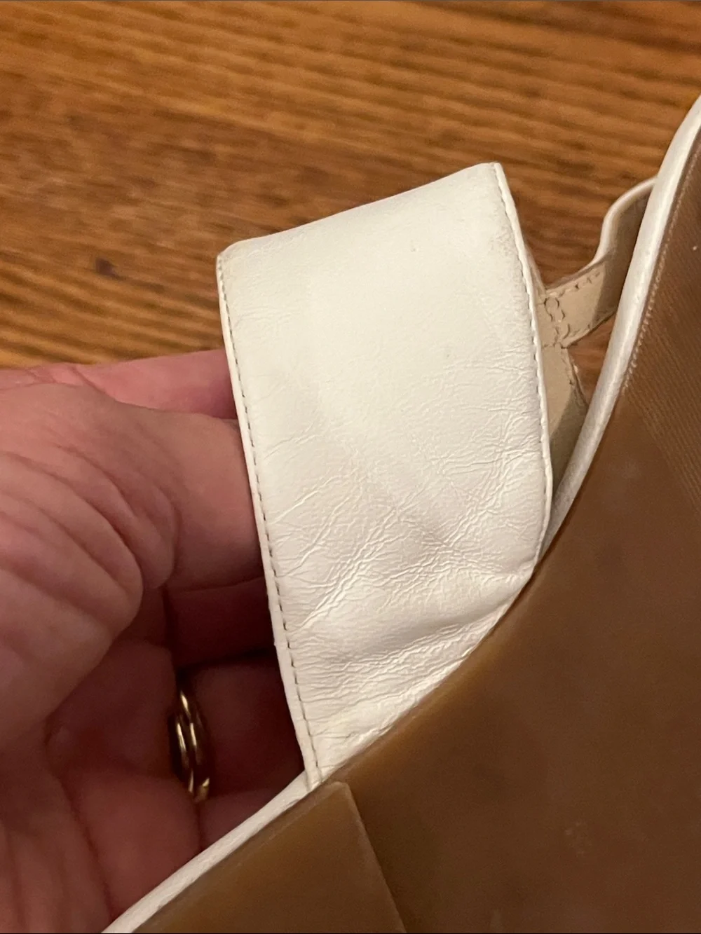 Jimmy Choo JC Monogram Flat Leather Thong Sandals in white/milk leather